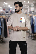 Bearion Signature Urban Bear Oversized T-Shirt(Beige)