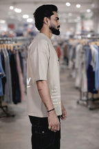 Bearion Signature Urban Bear Oversized T-Shirt(Beige)