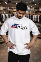 Bearion NASA Oversized Streetwear T-Shirt – White