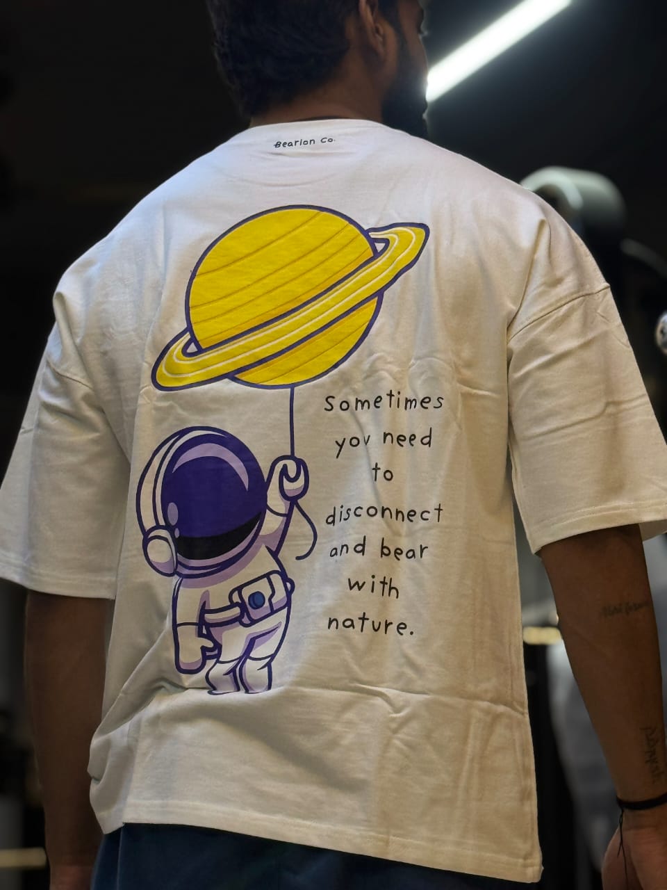 "Crimson Fury" Urban Drop Shoulder T-shirt - Heavyweight White