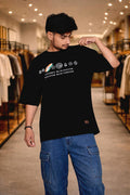 Bearion ISRO Astronaut Oversized T-Shirt – Black
