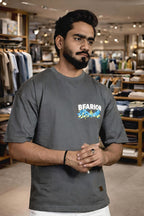 Bearion Wing Logo Oversized T-Shirt – Charcoal Grey